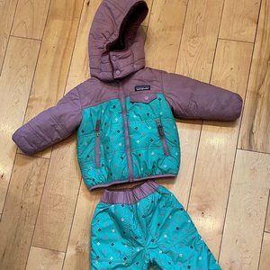 Patagonia Reversible Tribbles Coat and Snow Pants, 12-18 mo